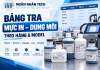 Bảng Tra Mực In – Dung Môi Máy In Date Theo Hãng Và Model