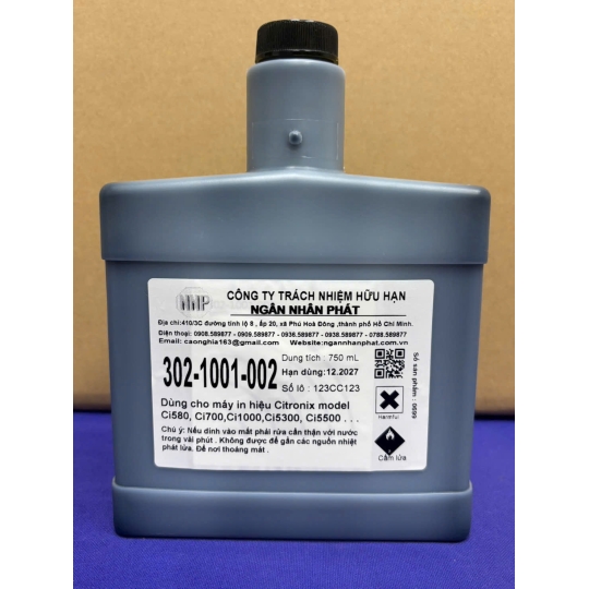 MỰC IN CITRONIX 302-1001-002 – MỰC ĐEN MEK 750ML 