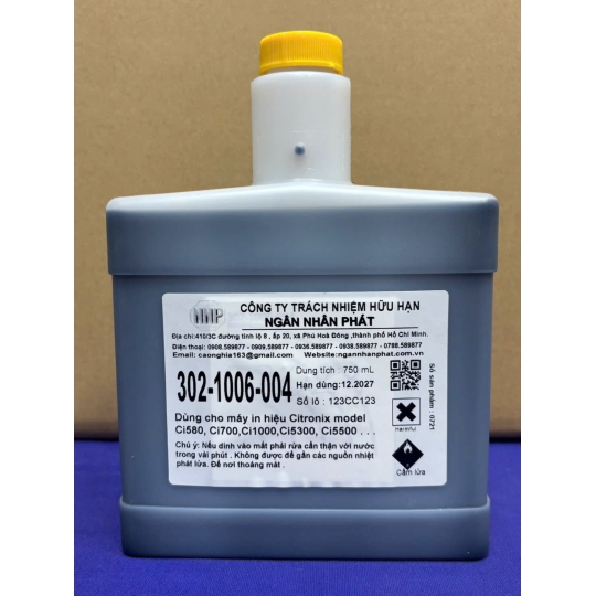 MỰC IN DUNG MÔI CITRONIX 302-1006-004 – MAKE-UP 750ML