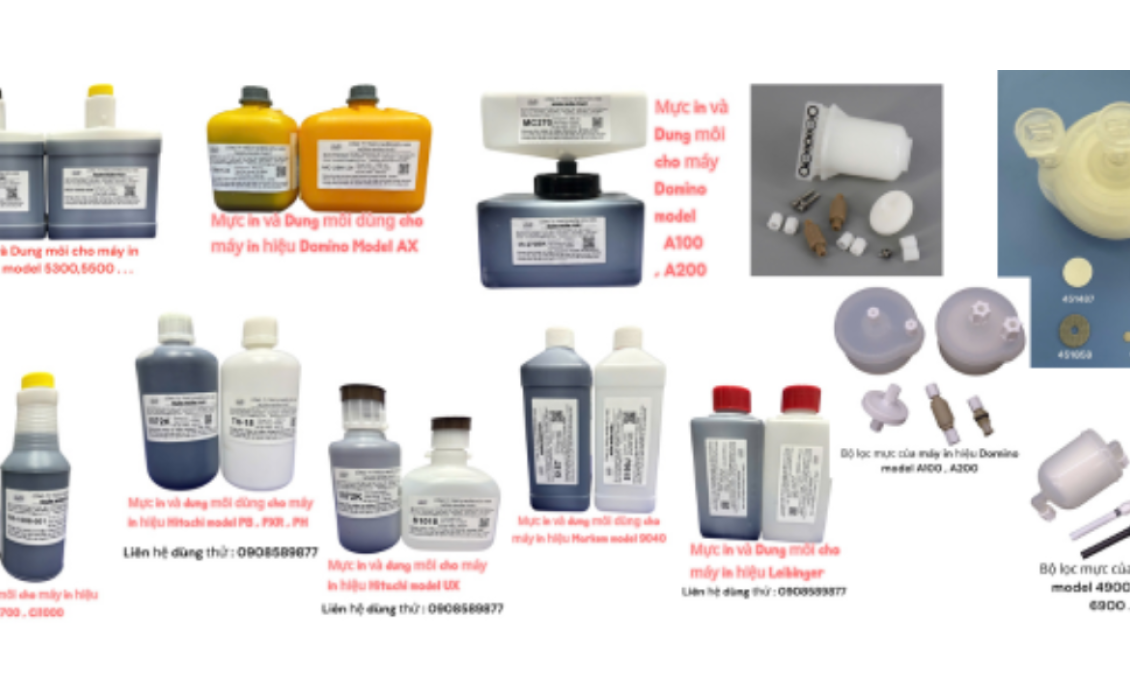 Tổng hợp mực in và dung môi cho các loại máy in 