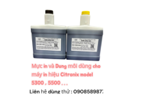 Mực in và dung môi dùng cho máy in hiệu Citronix model Ci5300 và Ci5500
