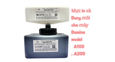 Bình mực in và dung môi dùng cho máy in hiệu Domino model A100 , A120 , A Plus , A200 , A300 . . .