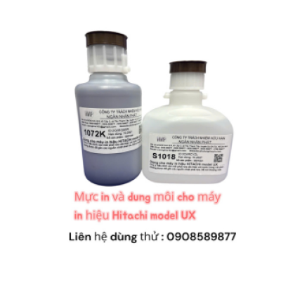 Mực n Và  Dung Môi cho máy in hiệu Hitachi model UX 