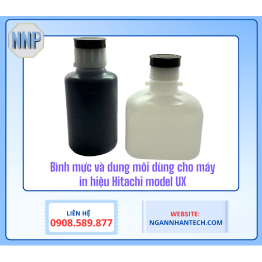 Bình Mực Và Dung Môi Dùng Cho Máy In Hiệu Hitachi Model UX 