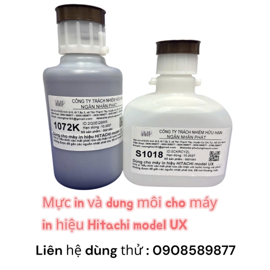 Bộ Mực in và Dung môi tiêu chuẩn cho Hitachi model UX